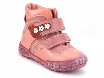 208-307,46,236,19 Тотто (Totto), ботинки демисезонние детские профилактические, байка, кожа, розовый, красный в Владивостоке