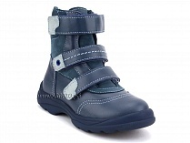 210-3,13,09 Тотто (Totto), ботинки детские зимние ортопедические профилактические, натуральный мех, кожа, джинс, голубой. в Владивостоке