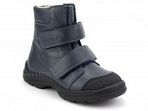 3381-712 Тотто (Totto), ботинки детские утепленные ортопедические профилактические, байка, кожа, синий. в Владивостоке