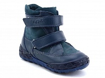 127-3,13 Тотто (Totto), ботинки демисезонные утепленные, байка, синий, кожа в Владивостоке