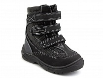 А43-038 Сурсил (Sursil-Ortho), ботинки детские ортопедические с высоким берцем, зимние, натуральный мех, кожа, текстиль, черный в Владивостоке