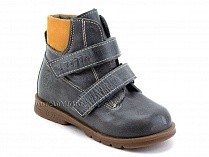 126(2)-41,64 Тотто (Totto), ботинки демисезонные утепленные, байка, серый, светло-коричневый, кожа в Владивостоке