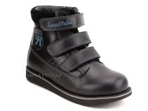 23-253 Сурсил (Sursil-Ortho), ботинки детские ортопедические с высоким берцем, кожа, нубук, черный в Владивостоке