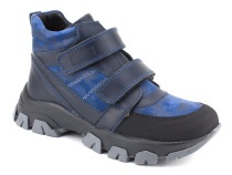 6-612145-2403 (26-30) Пиксель (Pixel), ботинки зимние детские профилактические, кожа, натуральный мех, синий в Владивостоке