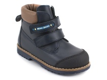 505-MSС (23-25)  Минишуз (Minishoes), ботинки ортопедические профилактические, демисезонные неутепленные, кожа, темно-синий в Владивостоке