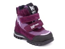 5008-15 (21-25) Кидмен (Kidmen), ботинки ортопедические профилактические, демисезонные утепленные, мембрана, нубук, байка, фиолетовый в Владивостоке
