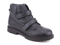 342(2)-1 Тотто (Totto), ботинки детские утеплённые ортопедические профилактические, байка, кожа, чёрный. 