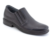 51213  ШагоВита (Shagovita), туфли школьные профилактические  для мальчиков, кожа, черный в Владивостоке