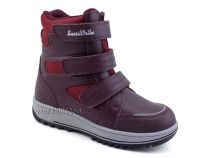 А45-132 Сурсил (Sursil-Ortho), ботинки подростковые зимние ортопедические с высоким берцем, натуральныя шерсть, кожа, бордовый в Владивостоке