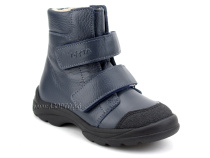 338-712 Тотто (Totto), ботинки детские утепленные ортопедические профилактические, кожа, синий в Владивостоке
