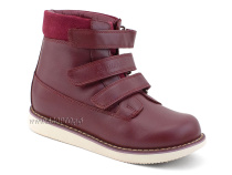 23-244 Сурсил (Sursil-Ortho), ботинки детские утепленные с высоким берцем, кожа, бордовый в Владивостоке