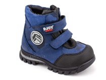 031-600-013-05-240 (21-25) Джойшуз (Djoyshoes) ботинки детские зимние ортопедические профилактические, натуральный мех, кожа, темно-синий, милитари в Владивостоке