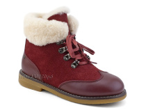 А44-071-3 Сурсил (Sursil-Ortho), ботинки детские ортопедические профилактичские, зимние, натуральный мех, замша, кожа, бордовый в Владивостоке