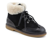 А44-071-2 Сурсил (Sursil-Ortho), ботинки детские ортопедические профилактичские, зимние, натуральный мех, замша, кожа, черный в Владивостоке