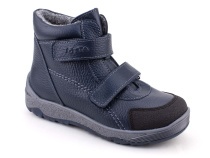 2458-712 Тотто (Totto), ботинки детские утепленные ортопедические профилактические, кожа, синий. в Владивостоке