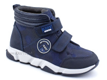 09-600-194-687-318 (26-30)Джойшуз (Djoyshoes) ботинки детские ортопедические профилактические утеплённые, флис, кожа, темно-синий, милитари в Владивостоке