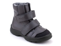 338-721 Тотто (Totto), ботинки детские утепленные ортопедические профилактические, кожа, серый. в Владивостоке