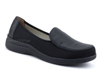 84-122-22-402/30 Рикосс (Ricoss) туфли для взрослых, текстиль, кожа, черный, полнота 9 в Владивостоке