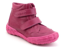 201-267 Тотто (Totto), ботинки демисезонние детские профилактические на байке, кожа, фуксия. в Владивостоке